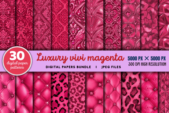 Download Luxury Vivid Magenta Digital Papers - Digital Collection