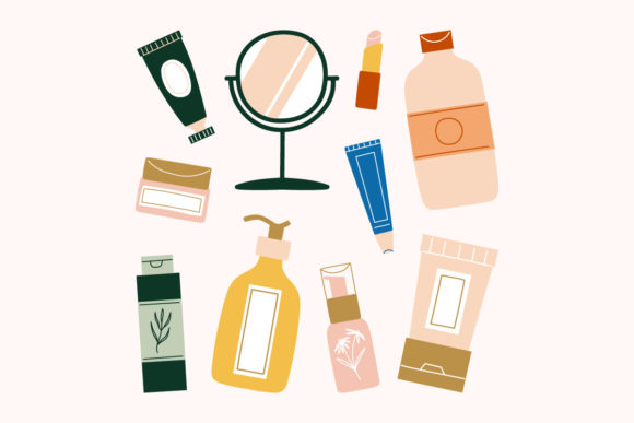 Download Beauty Skincare Face Body Products SVG - Face Collection