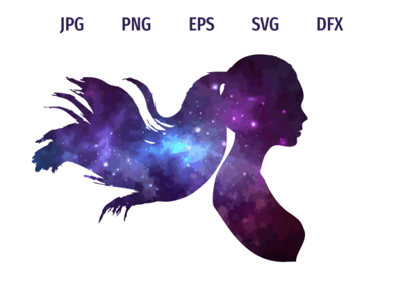 Download Galaxy Girl Face Silhouette - Face Collection