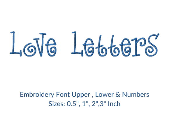 Download Love Letters Font Embroidery Design - Letters Collection