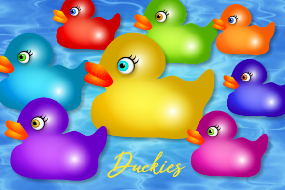 Download Colorful Rubber Duckies Cute Clipart Set - Premium Resources