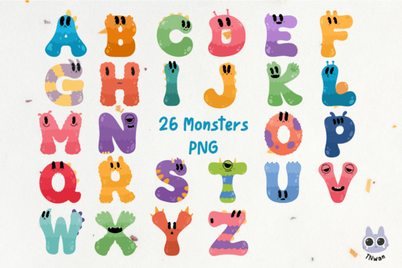 Download Alphabet Monster Letters Font Clipart - Letters Collection
