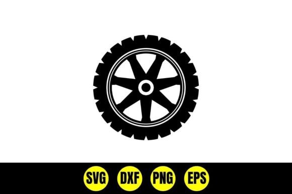 Download Car Tire and Wheel Silhouette Svg - Tire Collection