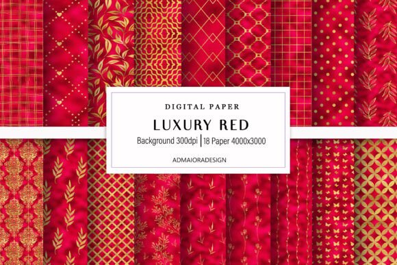 Download Luxury Red Digital Paper - Digital Collection