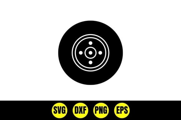 Download Car Tire and Wheel Silhouette Svg - Tire Collection
