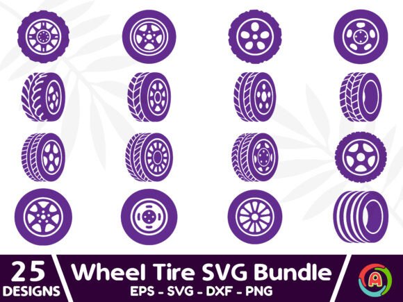 Download Wheel Tire SVG Bundle - Tire Collection